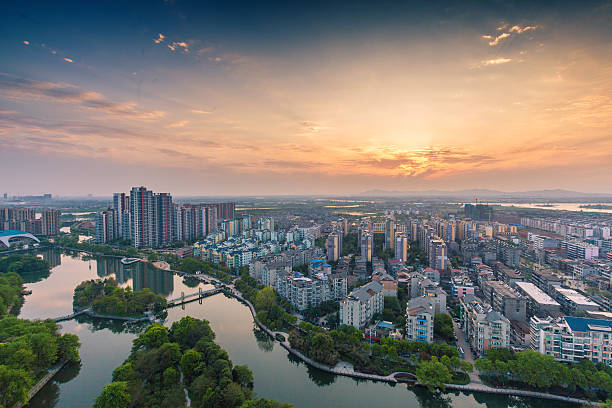 istock Fuzhou city bird view 177691434