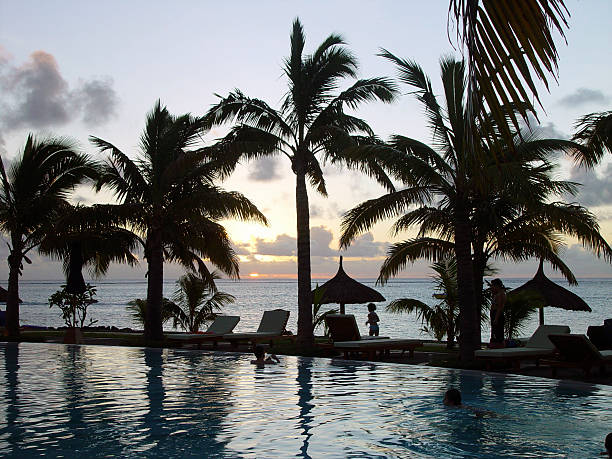 istock sunset at the beach, Mauritius island 177691838