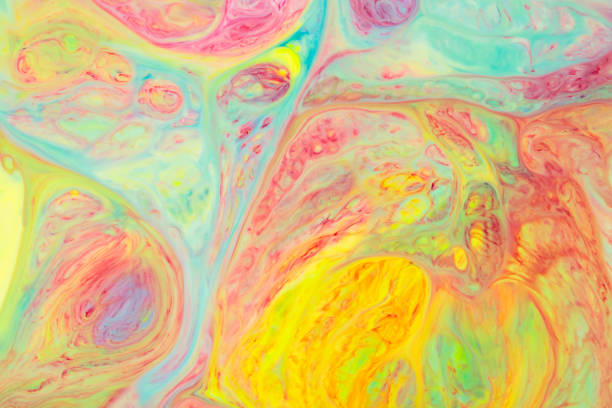 istock Fluid Art. Abstract Multicolored Background on Liquid. Trendy Backdrop 1776922223