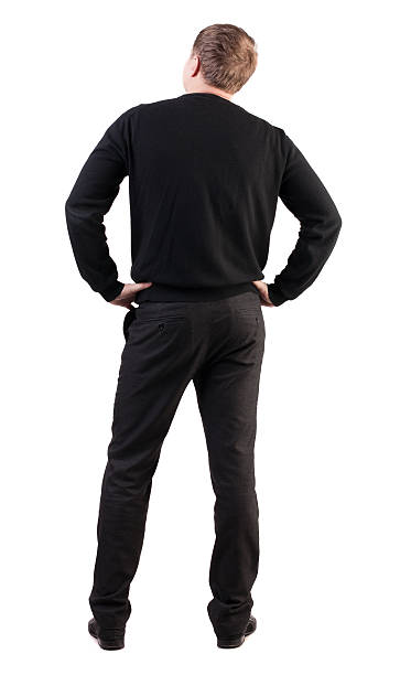istock back view of Business man  looks ahead 177693252