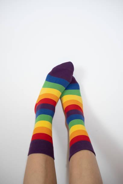 istock female legs with lgbt flag socks 1776938244