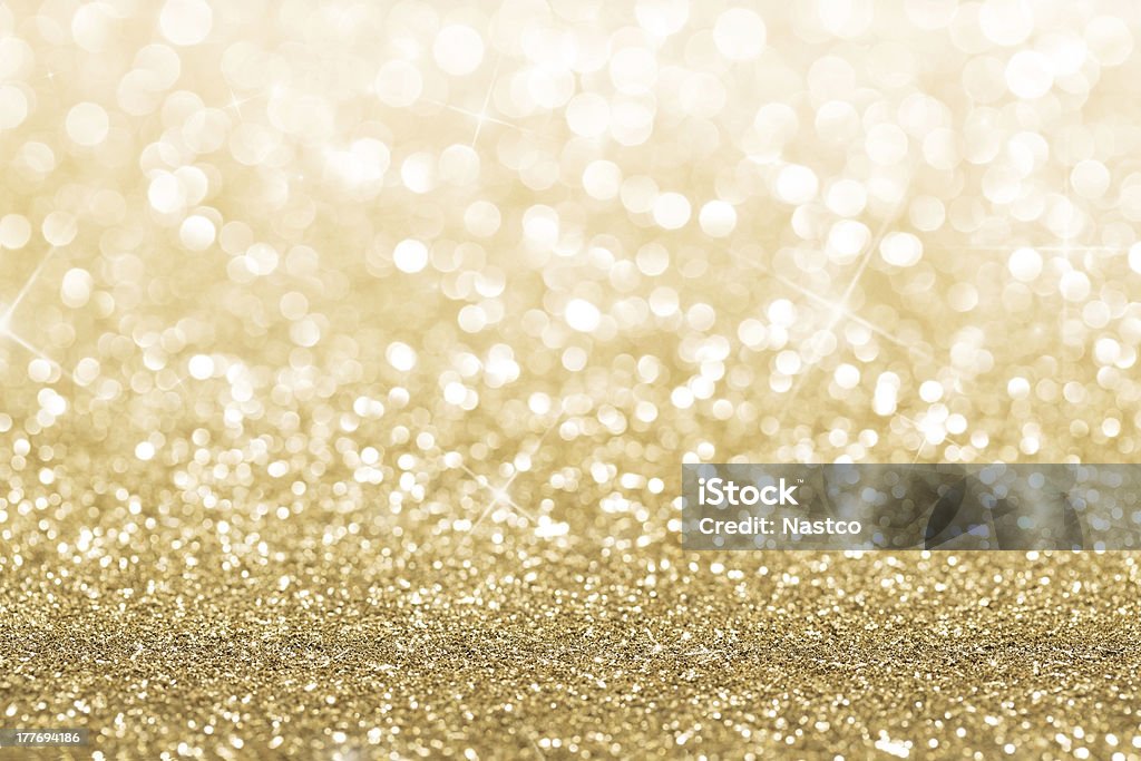 Gold background Gold defocused glitter background with copy space Backgrounds Stock Photo