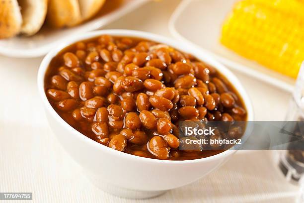 Fresh Homemade Bbq Baked Beans Stock Photo - Download Image Now - Bean, Barbecue - Meal, Bowl