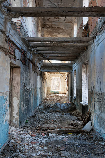 istock interior of the destroyed house 177695691