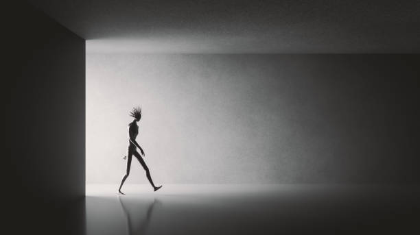 istock Strange spooky creature walking in underground tunnel 1776965915