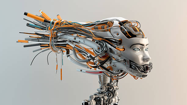istock Cool futuristic robotic girl 177697437
