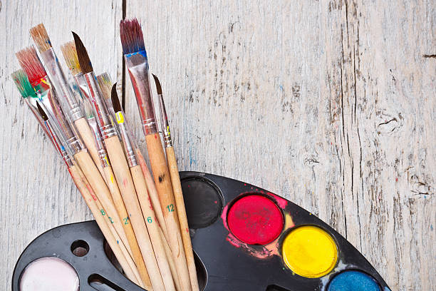 istock Watercolor paint with brush 177697656