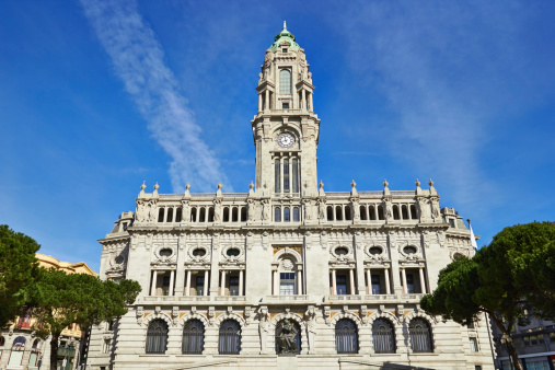 old city hall of Porto on Avenida dos Aliados, Portugal