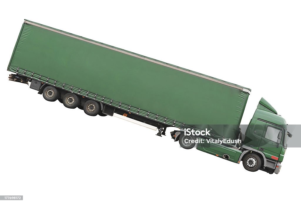Big green camion. Isolé sur blanc. - Photo de Allemagne libre de droits