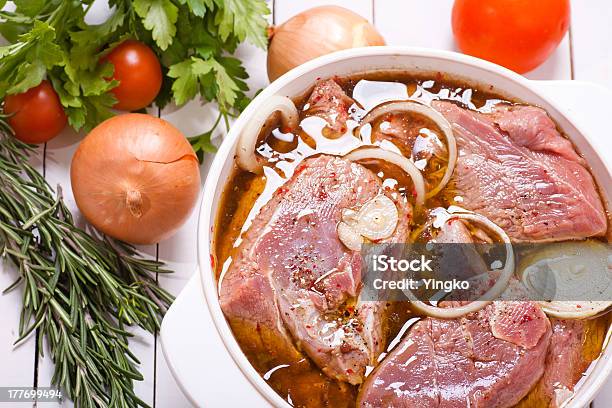 Marinating Meat Stock Photo - Download Image Now - Marinated, Raw Food, Cooking