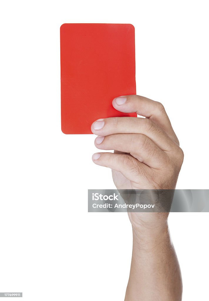 Árbitro mostrando o cartão vermelho de futebol - Royalty-free Autoridade Foto de stock