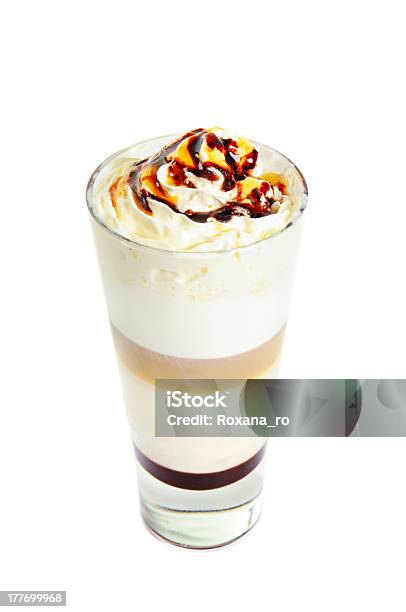 Latte Isoliert Auf Weiss Stockfoto und mehr Bilder von Beige - Beige, Braun, Café frappé