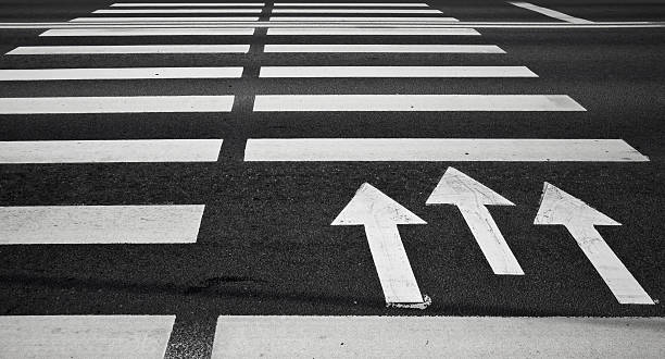 istock Pedestrian crossing with road marking 177700294
