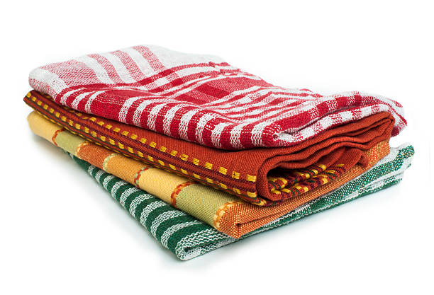 istock Colorful kitchen towels white isolated 177703795