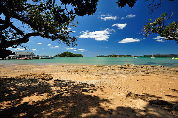 Strand in der Nähe des Bezirks Paihia, Neuseeland. – Foto