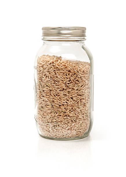 istock Brown Rice in a mason jar 177705179