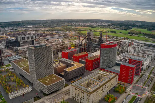 Photo of Aerial View of Esch-sur-Alzette which is the second largest City in Luxembourg