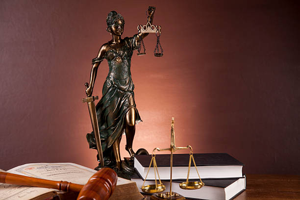 istock Theme of law and justice with ambient light 177706125
