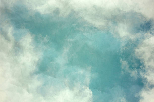 istock Vintage background in the blue shade with clouds 177706547
