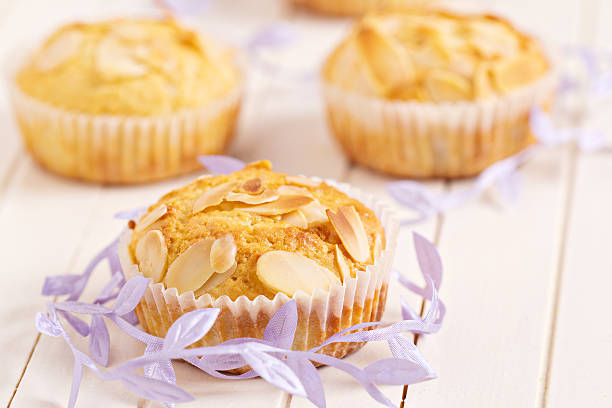 istock Almond muffins with decorative ribbon 177708428