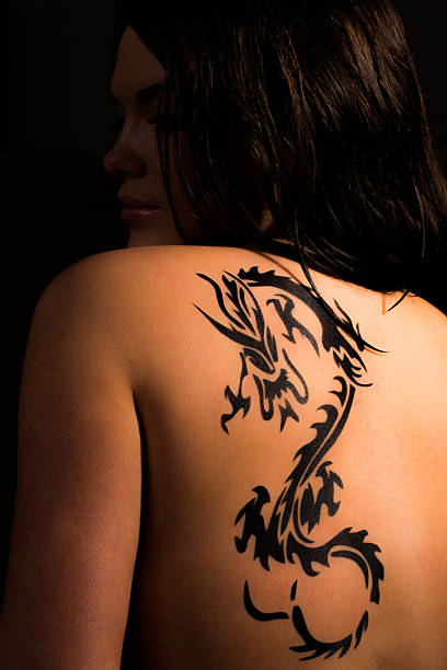 istock Girl with the dragon tattoo 177709098