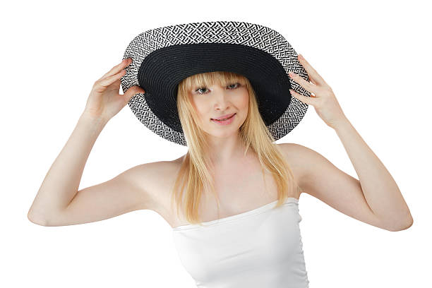 istock Beautiful young woman in hat 177709168