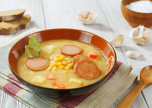 istock Pea soup with sausage 177709188