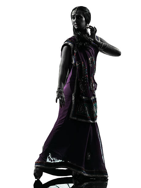 istock indian woman dancer dancing  silhouette 177709217