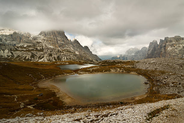 Lake in the mountains stock photo