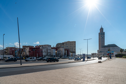 Street view of Bd Sidi Mohamed Ben Abdellah, Casablanca, Morocco.