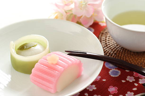 istock Japanese confectionery, Wagashi on dish 177711006