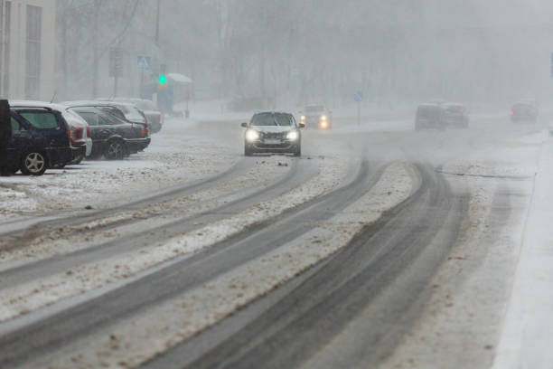 istock Blizzard. Snow on the road. Winter 1777114445