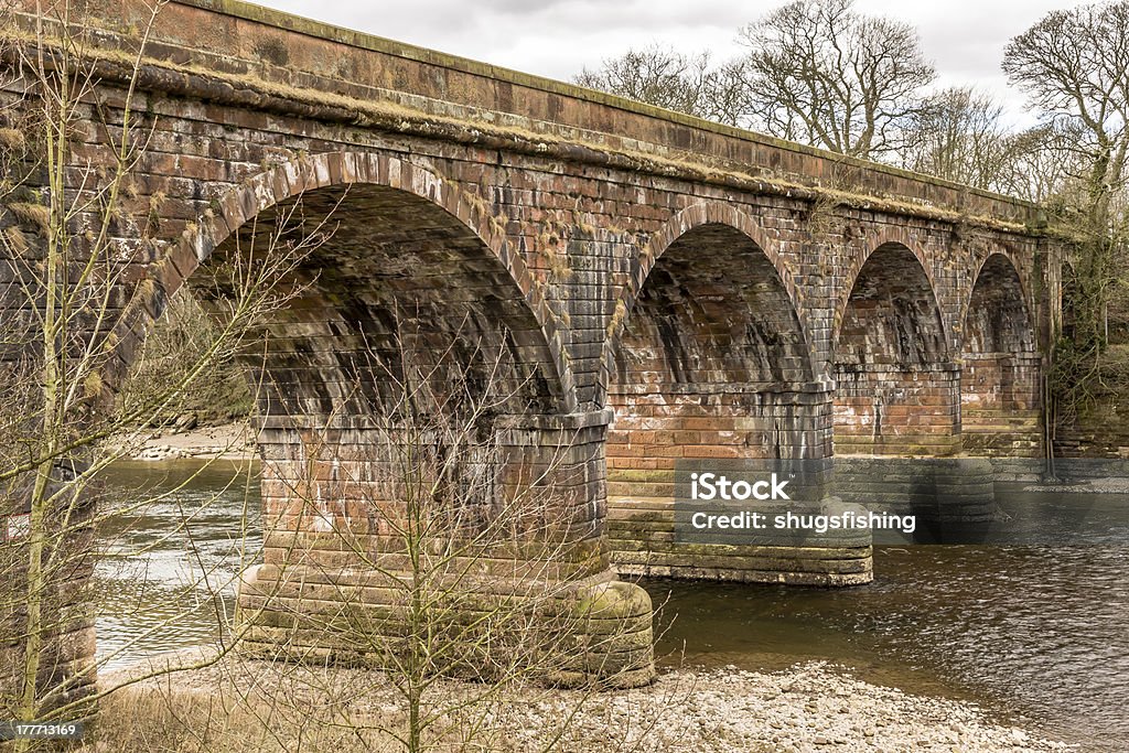 Structure, Bridge, Railway, River, Crossing The sandstone arched Railway bridge crossing the River Annan, Dumfries and Galloway, this shows only the 4 arches crossing the river there are a total of 7 arches (Bridge no. 343) 2013 Stock Photo