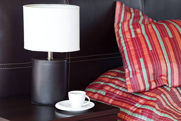 istock bed with a pillow cup of tea 177713283