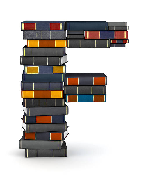 istock Letter F, stacked from books 177713371