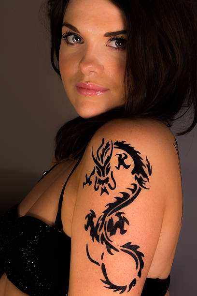 istock Girl with the dragon tattoo 177713379