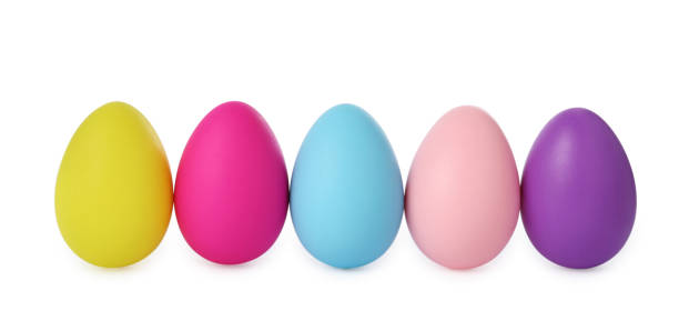 istock Many colorful painted eggs on white background 1777137222