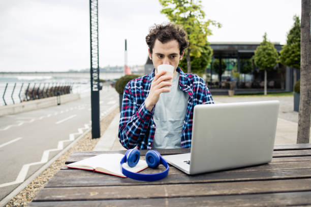 istock Businessman works outdoors 1777138325