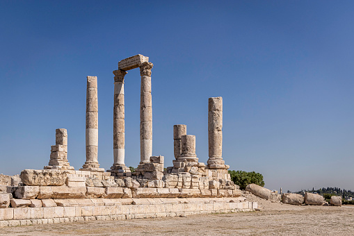 Temple of Hercules on the Amman Citadel in Jordan