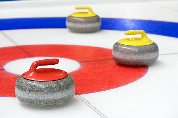 istock Curling equipment laying on a bullseye 177716989