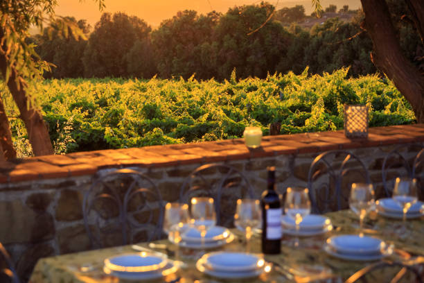 istock Tuscan style dining table in garden in Italy 1777175032