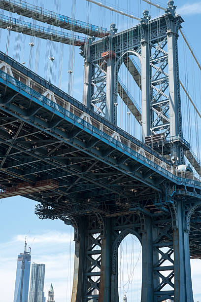 ponte di manhattan - new york state new york city vanishing point national landmark foto e immagini stock