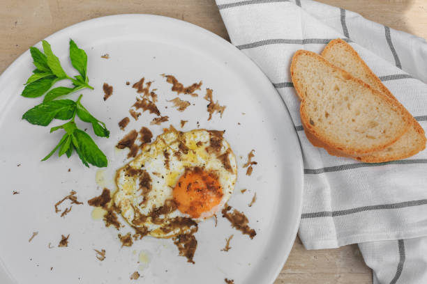 Egg and truffle Italian food