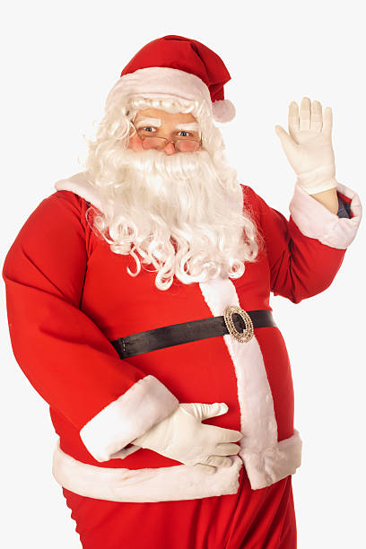 Santa Claus waving stock photo