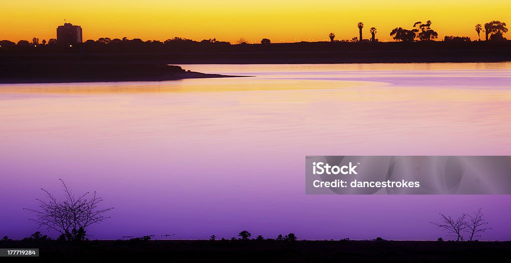 Mission Bay de San Diego au coucher du soleil du sud de la Californie, États-Unis - Photo de Baie de San Diego libre de droits