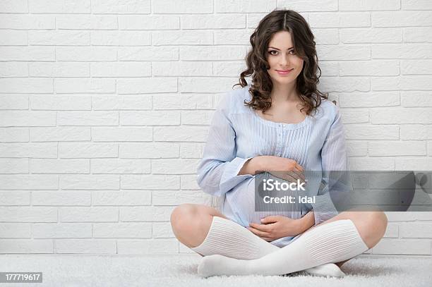 Portrait Of The Young Pregnant Woman Stock Photo - Download Image Now - Abdomen, Adult, Adults Only