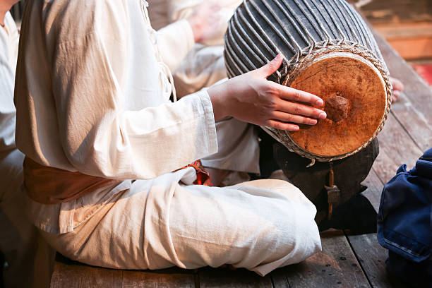 Schlagzeuger in eine traditionelle thailändische Musik-band – Foto