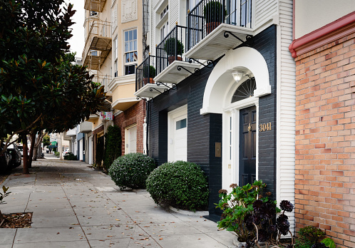 House Fronts on Baker Street, San Francisco, California