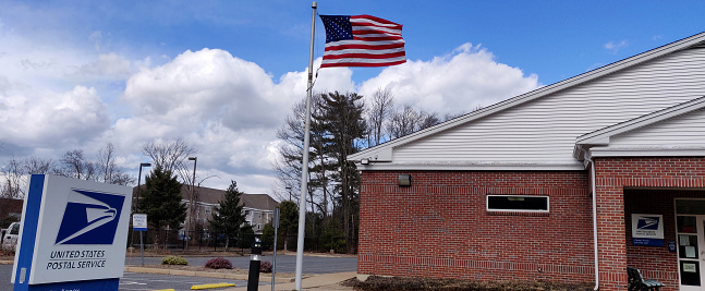 United States Post Office facility in Lakeville, MA - USA.