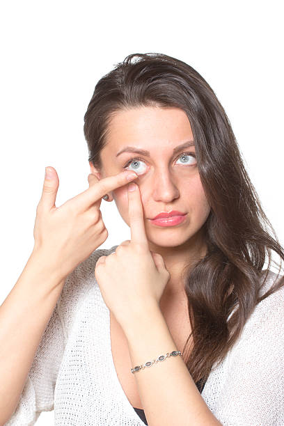 istock Young woman with contact lenses 177720927